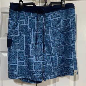 George Blue Patterned Men's Swim Shorts